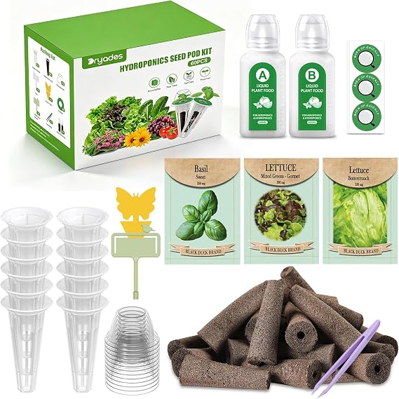 58pcs Hydroponics Pods Kit with Seeds Compatible with AeroGarden
