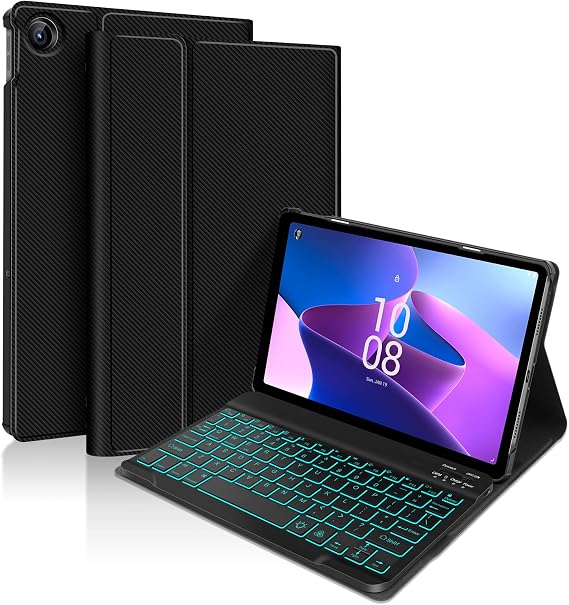 XIWMIX Backlit Keyboard Case for Lenovo Tab M11 11-Inch 2024 (TB330FU/TB330XU),7-Color Backlit Wireless Bluetooth Detachable Keyboard,Slim Lightweight Multi-Angle Stand Cover for Lenovo Tablet M11 11"