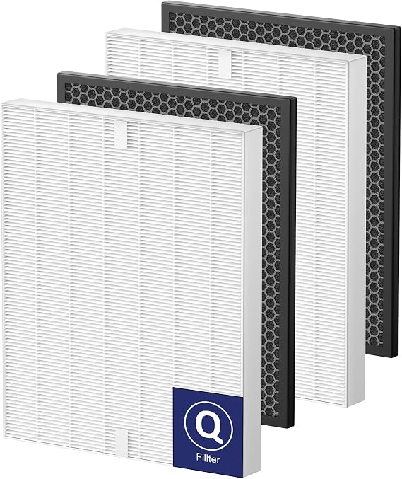 5510 5520 Replacement Filter Q Compatible with Winix 5510 5520 PlasmaWave Air Purifier, H13 True HEPA Filter and Activated Carbon Filter, Set of 2, Replace Part # 1712-0123-00