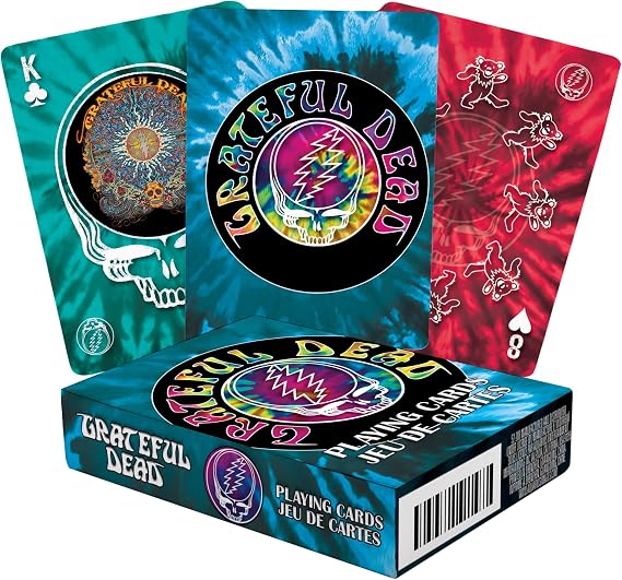 AQUARIUS Grateful Dead Playing Cards Standard Size Themed Novelty Deck with 52 Unique Band Designs Collectible Merchandise Gift for Teens and Adults