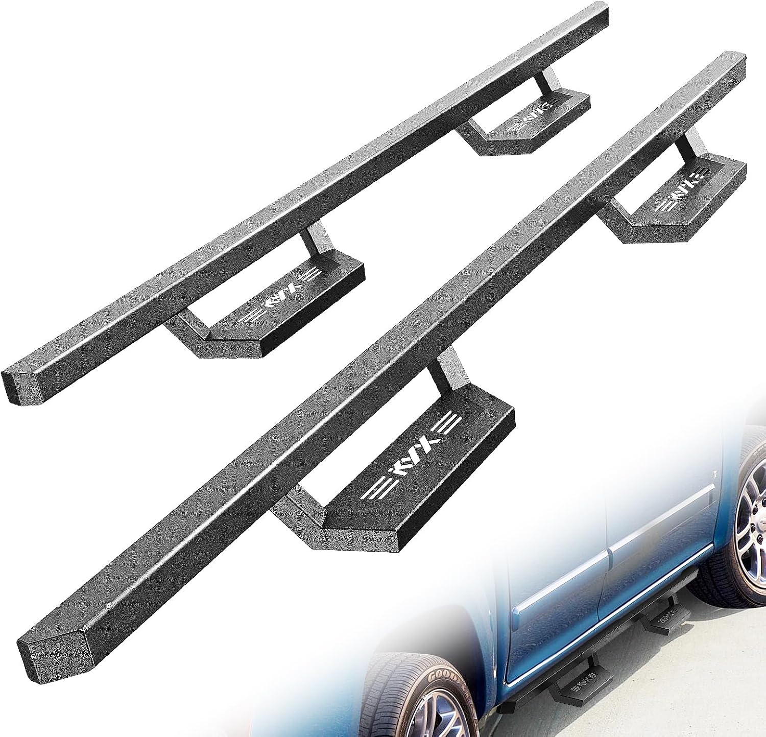 KYX Running Boards & Steps Nerf Bars Fit for 2015-2025 Chevy ColoradoCanyon Crew Cab, 5 inch Car Door Side Steps Nerf Bars Truck Boards Step Rails
