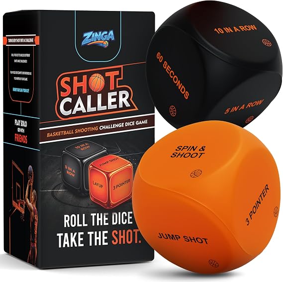 Shot Caller Basketball Shooting Challenge Dice Game for Kids & Teens | Basketball Gifts for Boys | Fun Basketball Toy to Play Solo or with Friends | Training Game & Accessories for Basketball Players