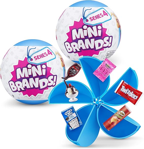 5 Surprise Mini Brands Series 4 by ZURU Mystery Real Miniature Collectible Toy Capsule for Kids, Teens, and Adults (Pack of 2)