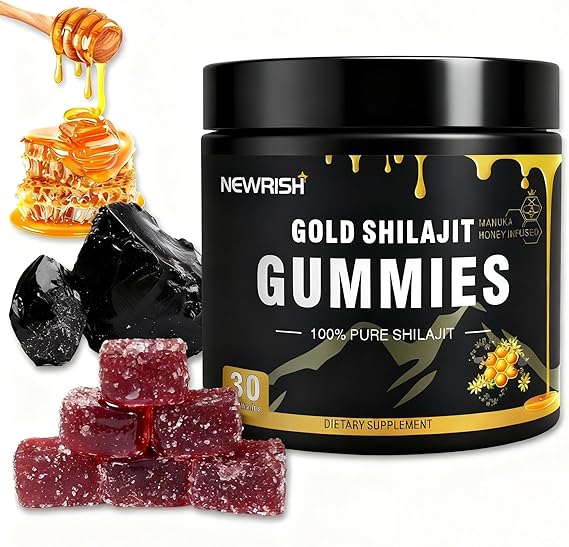 Shilajit Gummies She Lajit Honey Sticks Shilajit for Men Unisex 100% Natural Organic Non-GMO