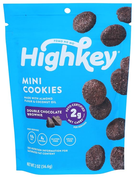 Highkey Keto Chocolate Brownie Bites - Sugar Free Chocolate Low Carb Snacks Keto Brownies & Protein Brownies - Sugar Free Snacks, Low Carb Cookies & Low Carb Brownie Keto Desserts