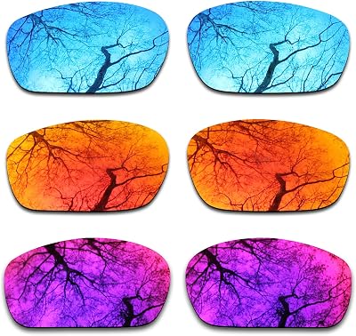 ToughAsNails 3 Pair Polarized Replacement Lenses for Oakley Jawbone Pack-IFM6