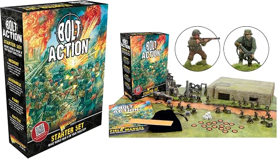 Bolt Action Starter Set - a 28mm World War 2 Strategy Tabletop Battle Game for 2 or More Players Using Miniatures by Warlord Games | Hobby Figures & Accessories, 28mm Miniatures for Tabletop Wargaming