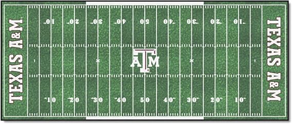 FANMATS - 7562 NCAA Texas A&M University Aggies Nylon Face Football Field Runner, 30"x72"