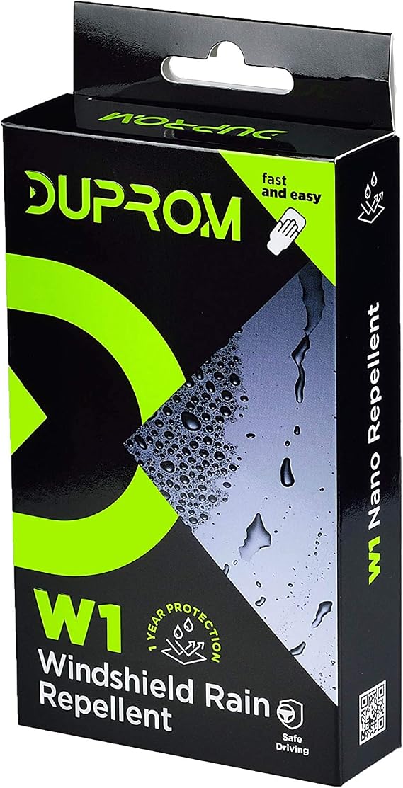 W1 - Windshield Rain Repellent - Hydrophobic Coating for Car Windows - Water Repellent for Mirror, Helmet, Glasses - Ceramic Glass Coating for Cars - Chemical Resistance, UV Protection