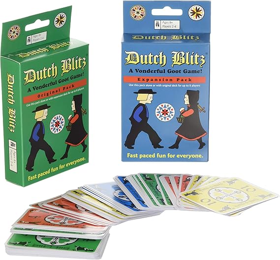 Dutch Blitz: Original and Expansion Combo, Fast Paced Card Game, Fun for Everyone, Great Family Game, Combine Packs to Play With 2-4 Players, For Ages 8 and Up