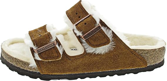 Birkenstock Arizona Shearling Mink Beige Unisex Sandals 40 (US Women's 9-9.5)