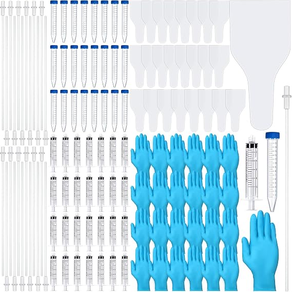 Weewooday 125 Pieces AI Artificial Insemination Dog Breeding Kit Disposable Canine Artificial Insemination Cones Dog Semen Collection Bag for Dog Pet Canine Breeder