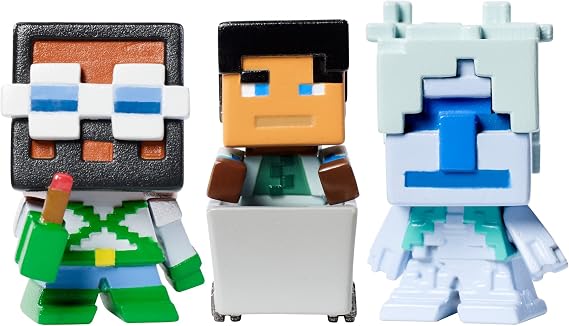 Mattel Minecraft Biome Settlers Series Mini Figure Tundra 3-Pack