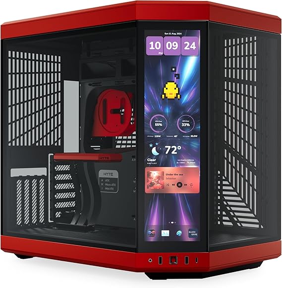 Hyte Y70 Touch Infinite Midi Tower Nero, Colore Ciliegia (HYTE Y70 Touch Infinite Case Blk Cherry)