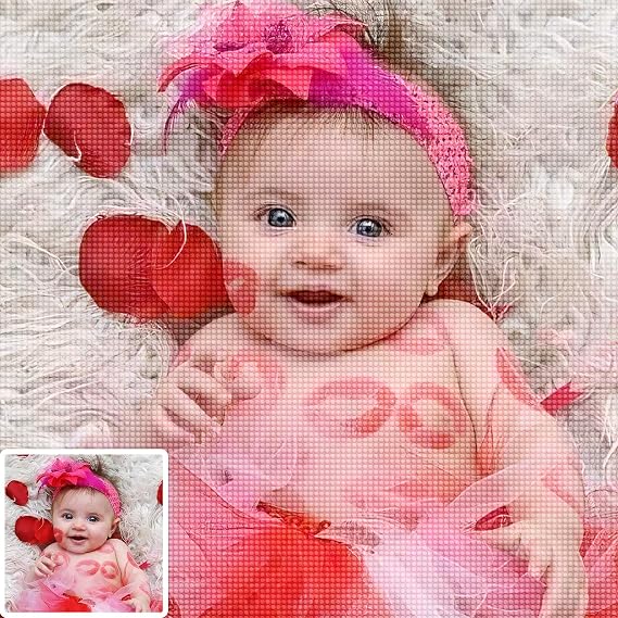 Custom Diamond Art Painting - 5D Diamond Art Painting Kits for Adults, Custom Paint by Numbers, Private Custom Your Own Picture, Round | Square Drill-40 * 80