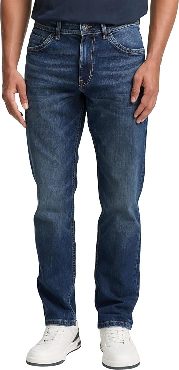 Tom Tailor Men's Josh Regular Slim Jeans Mid stonewash denim