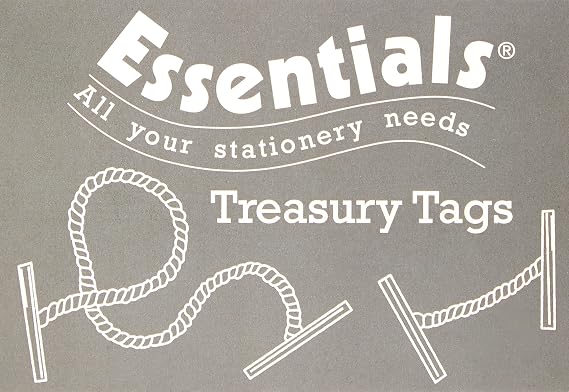 Whitecroft Essentials 27211/10 152 mm Metal Ended Treasury Tags - Green (Pack of 100)