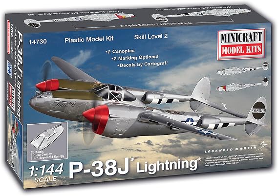 P-38J "Lightning" Building Kit (36 Piece) , White