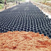 Geogrid for Sand Grass, 2 Inch 5cm Geocells Grid HDPE for Pea Gravel Concrete, Permeable Geo Cell Grids On Pavers Roads Pathways 3ft6.5ft10ft13ft16.5ft20ft Wide  Size : 1m x 1m 3.3 X3ft
