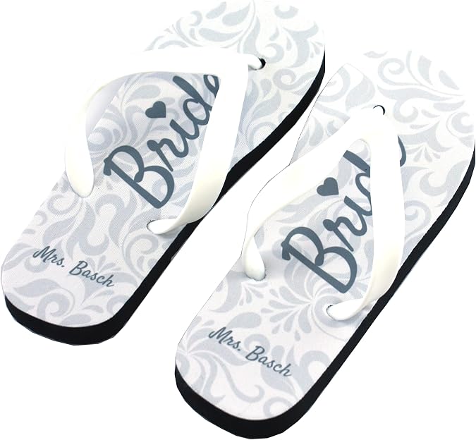 Personalized Bride Flip Flops