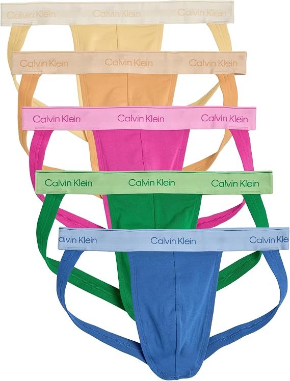 Calvin Klein Men's Pride Cotton Jock Strap 5-pack