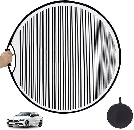 Car Dent Detection Board with Storage Bag,32inch Striped Reflector Board,Flexible Foldable Dent Panel for Vehicle Door Scratch, Hail Damage 32.04 inch