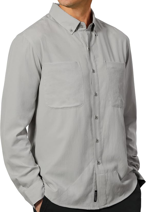 SCOTTeVEST Adventurer Long Sleeve Shirt for Men, 6 Pockets, for Travel