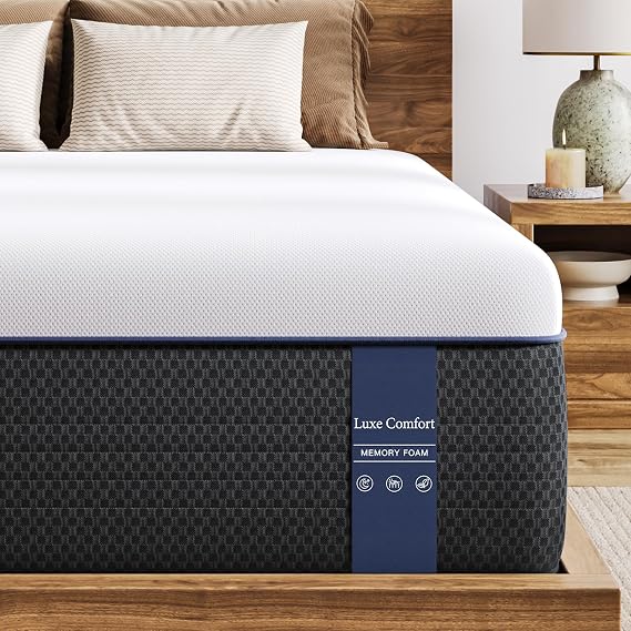 Firm Queen Mattress - 14 Inch Memory Foam Mattress Queen with Orthopedic Lumbar Support - Motion Isolation & Cool Sleep, CertiPUR-US Certified, Assembled in USA