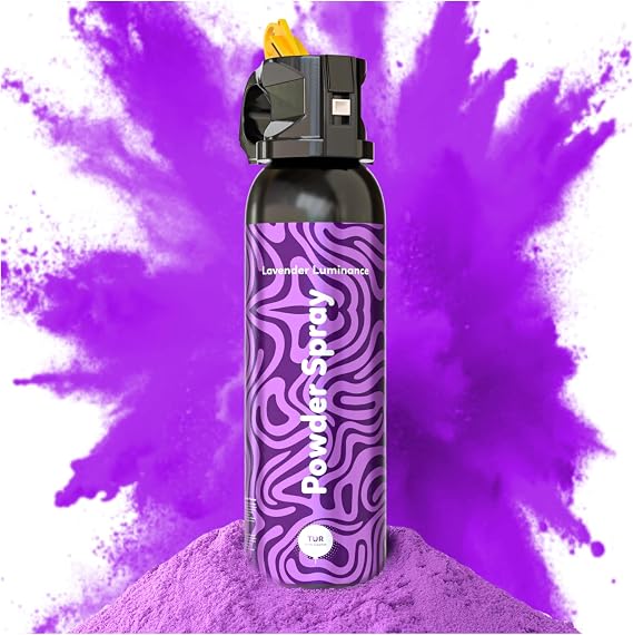 Purple Smoke Bomb Powder Spray Fire Extinguisher, Biodegradable | Vivid Color, 10 Second Spray, Outdoor Use, Non-Pyrotechnic, Holi Powder, Color Runs, Graduation, Photography, Compressed Air