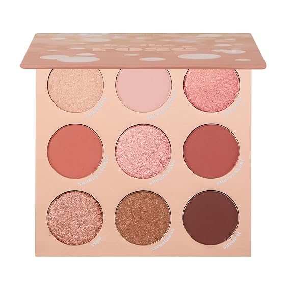 ColourPop By The Rose Eyeshadow Palette - Pink & Red Neutral Palette with Metallic and Cream Matte Finishes - High-Pigment Eye Makeup with a Long-Wearing Formula (0.3 oz)