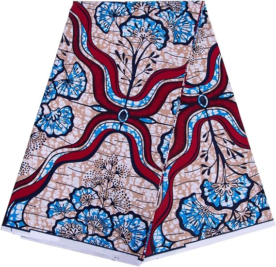 HollandaisWax African Fabric 6 Yard Printed Wax Cloth African Ankara Fabric for Party Dress 6679NEW