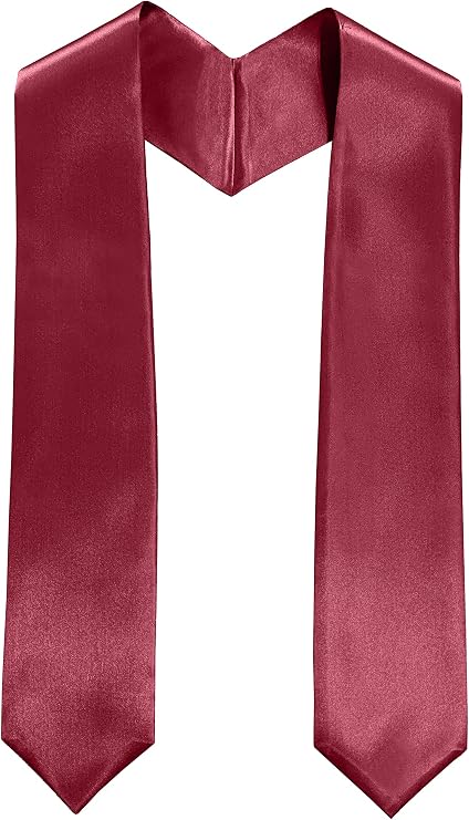MyGradDay Plain Graduation Stole Colorful Stole for Adult Length 60",Rich in Color
