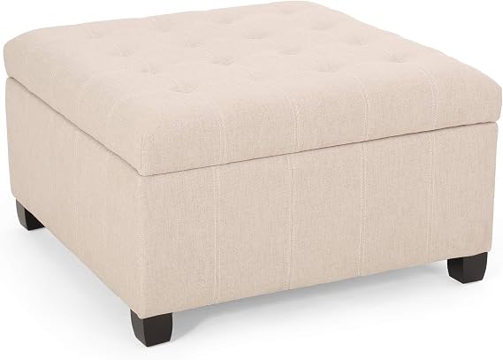 Christopher Knight Home Hedda Tufted Fabric Storage Ottoman