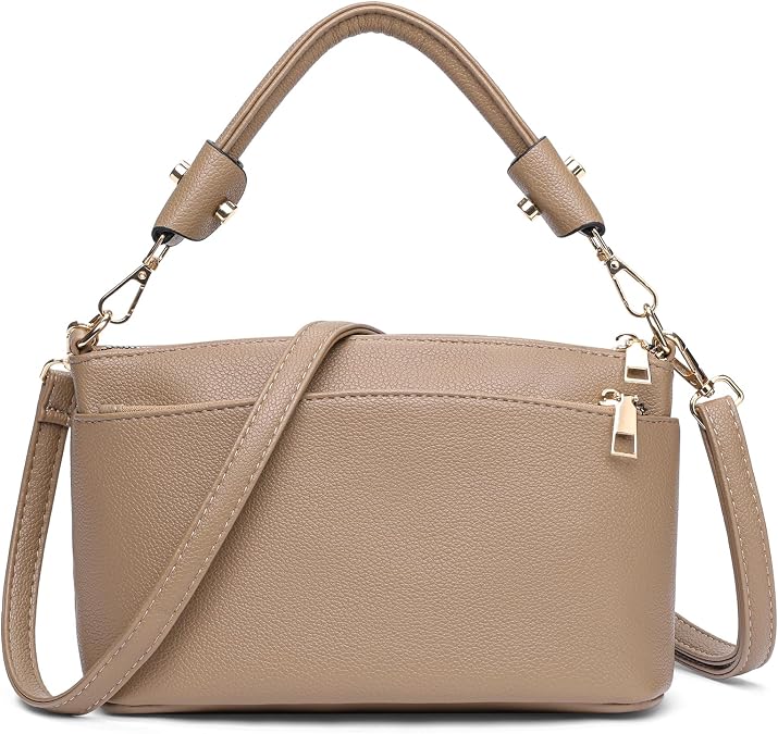 RNIEGA Crossbody Bag for Women, Vegan Leather Top Handle Handbags Small Shoulder Purse