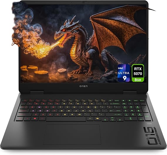 HP OMEN 16 Gaming Laptop, Intel Ultra 9-285H, 16 GB DDR5 RAM, 1 TB PCIe SSD, 16" WQXGA (2560x1600) 240Hz Display, Nvidia G-Force RTX 5070, RGB Backlit Keyboard, W11 Home, Shadow Black