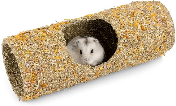 Niteangel Creative & Composable Hamster Tunnel - DIY & Build Unique Tube Burrow as Hideout for Small Sized Animals Like Hamsters Mouse Gerbils Mice (Tunnel W/Hole)