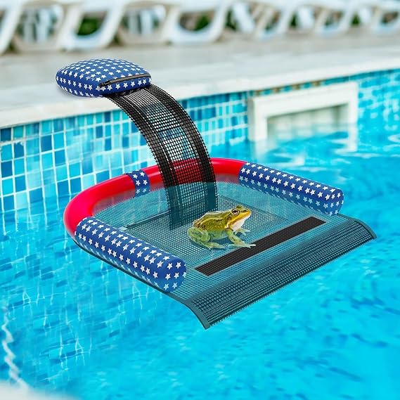Animal Saving Escape Ramp with Pool Surface Skimmer Catcher, Floating Ramp Rescues, Pond & Pool Critter Escape Ramp Saving Frogs, Toads Animal Mice, Birds
