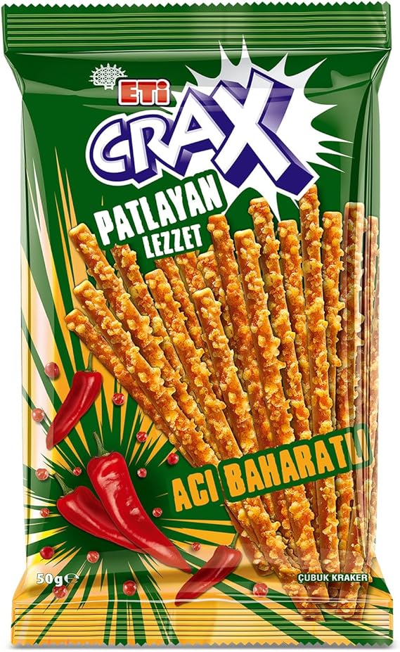Eti Crax Patlayan Lezzet Acı Baharatlı Çubuk 50 g