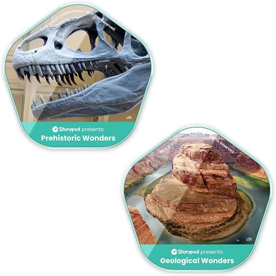 Storypod | Dinosaurs and Earth Adventures Bundle | Audio Content for The Storypod Screen Free Audio Learning System for Preschoolers | SEL Audio Learning & Interactive Fun