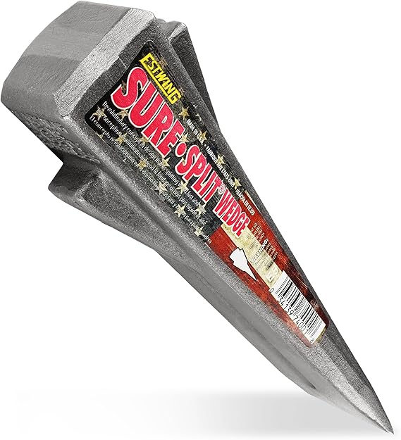 ESTWING Sure Split Wedge, 5lb Solid Steel Wood Splitting Wedge, E-5