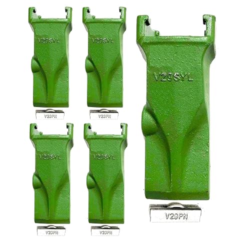 5pk Bucket Digging Teeth V29SYL, Fits for V29 29SYL V29SYL Bucket Digging Teeth Tooth W/ 29 PN V29PN Flex Pins (5)