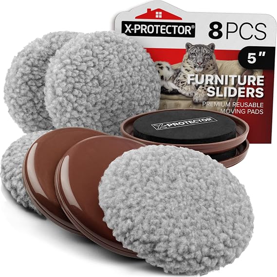 Furniture Sliders X-PROTECTOR - 4+4 Pack 5 Multi-Surface Furniture Sliders