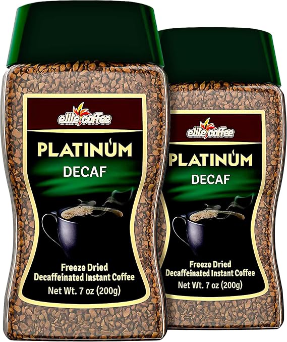Elite Platinum Instant Decaf Coffee 7oz (2 Pack)