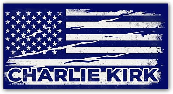 Charlie Kirk Flag Sticker Premium 3-Inch Vinyl Decals, Pack of 3 Durable Waterproof Stickers for Cars, Laptops, Windows, and More