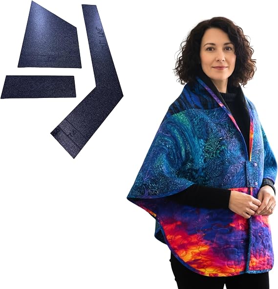 Martelli Quilted Shoulder Wrap Template, Shawl Sewing Pattern with Instructions - Sewing Project - Quilting Project