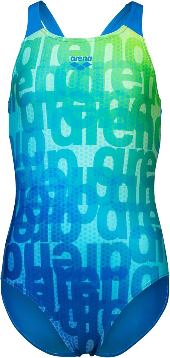 Arena Girls' Performance Multi Color Athletic One Piece Beach Or Pool V Back Swimsuit