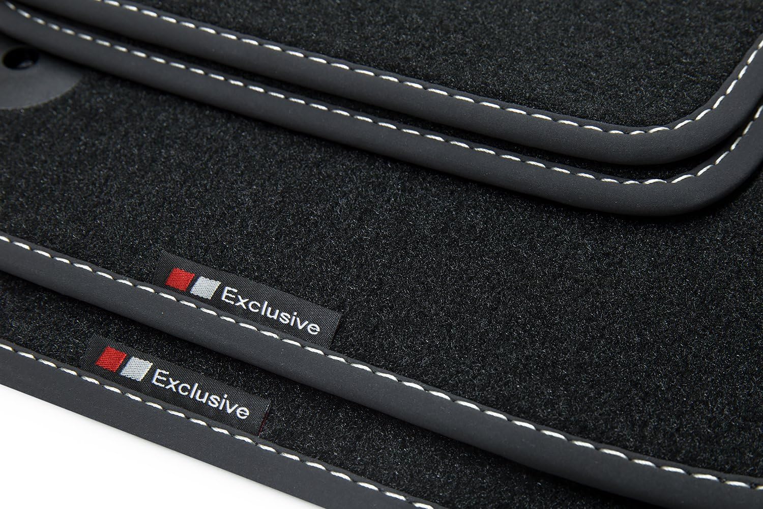 teileplus24 EF808 Floor Mats Exclusive-line Design Compatible with Vauxhall Insignia A 2008-2017 Decorative Stitching