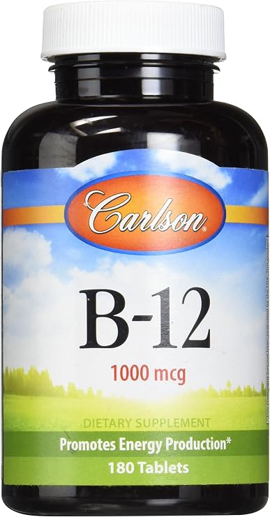 Carlson Labs B-12-SL, 1000mcg, 180 Chewable Tablets