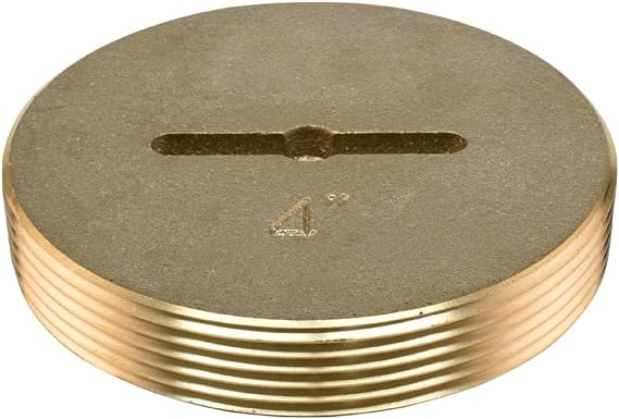 Eastman 4 Inch Slotted Brass Cleanout Plug, 42004