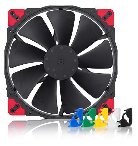 Noctua NF-A20 PWM chromax.Black.swap, High-Performance Quiet Fan 200mm | High Airflow, Low Noise, 30mm Thick Fan, for PC and Electronics Cooling, Customisable Colour Pads, 800rpm 4-Pin PWM